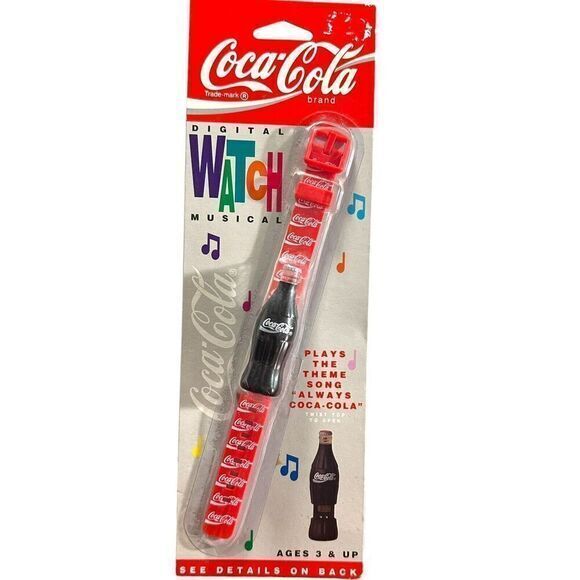 Vintage 80’s Collectible Coca-Cola Digital Musical‎ Watch New in Package Coke - Picture 1 of 5
